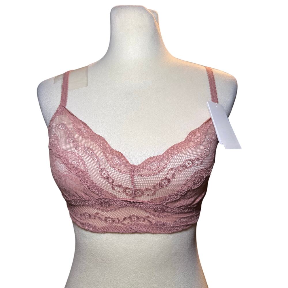 b.tempt'd Lace Kiss Bralette, Rose Smoke, Size Medium, NWT